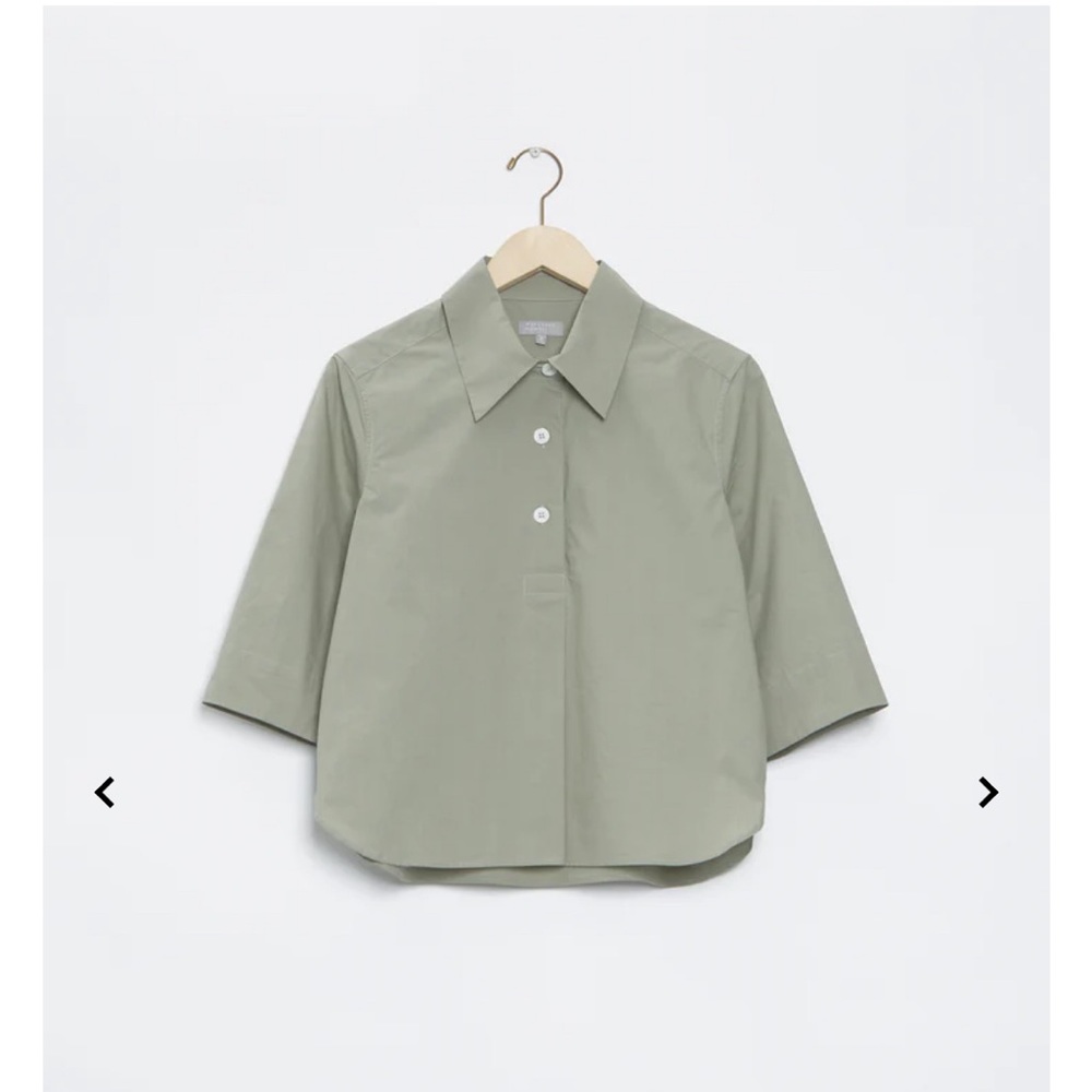 Margaret Howell crisp poplin green size UK 12 blouse NWOT